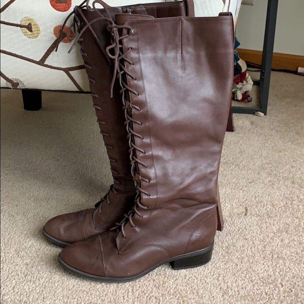 Ralph Lauren Lace Up Leather Boots